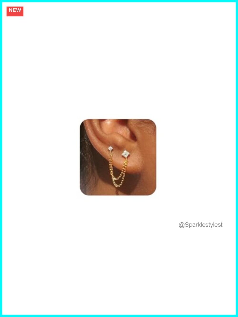 18k Gold Plated Brass Hypoallergenic Stud Earrings